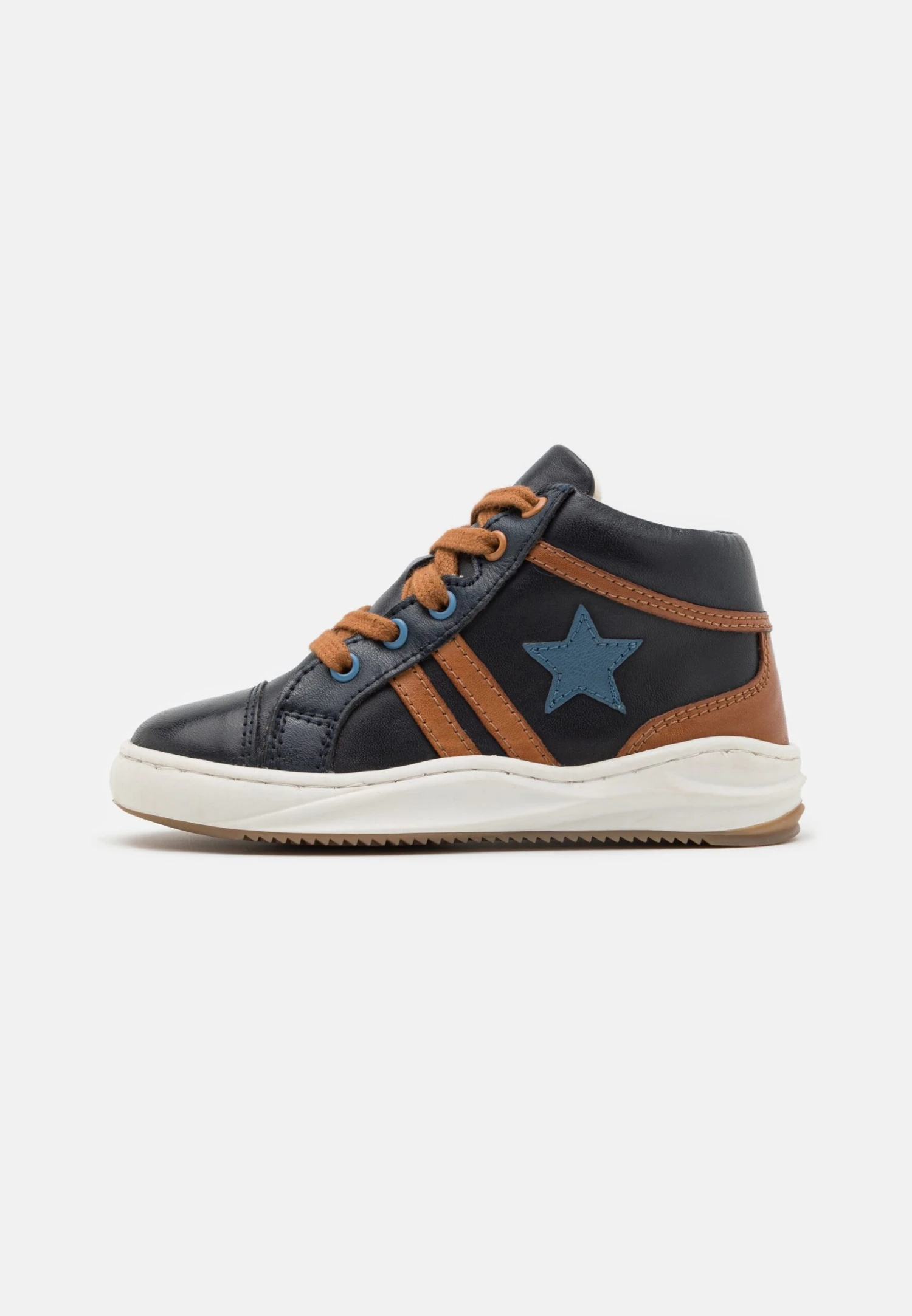Friboo Leather - Sneakers Hoog - Dark Blue 1 Friboo Leather - Sneakers Hoog - Dark Blue