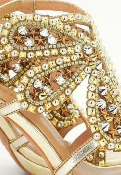 Alma En Pena Burano - Sandalen Met Hoge Hak - Gold -SchoenenPlezier 76a8b91dcf234219bedb7d68900bb19d