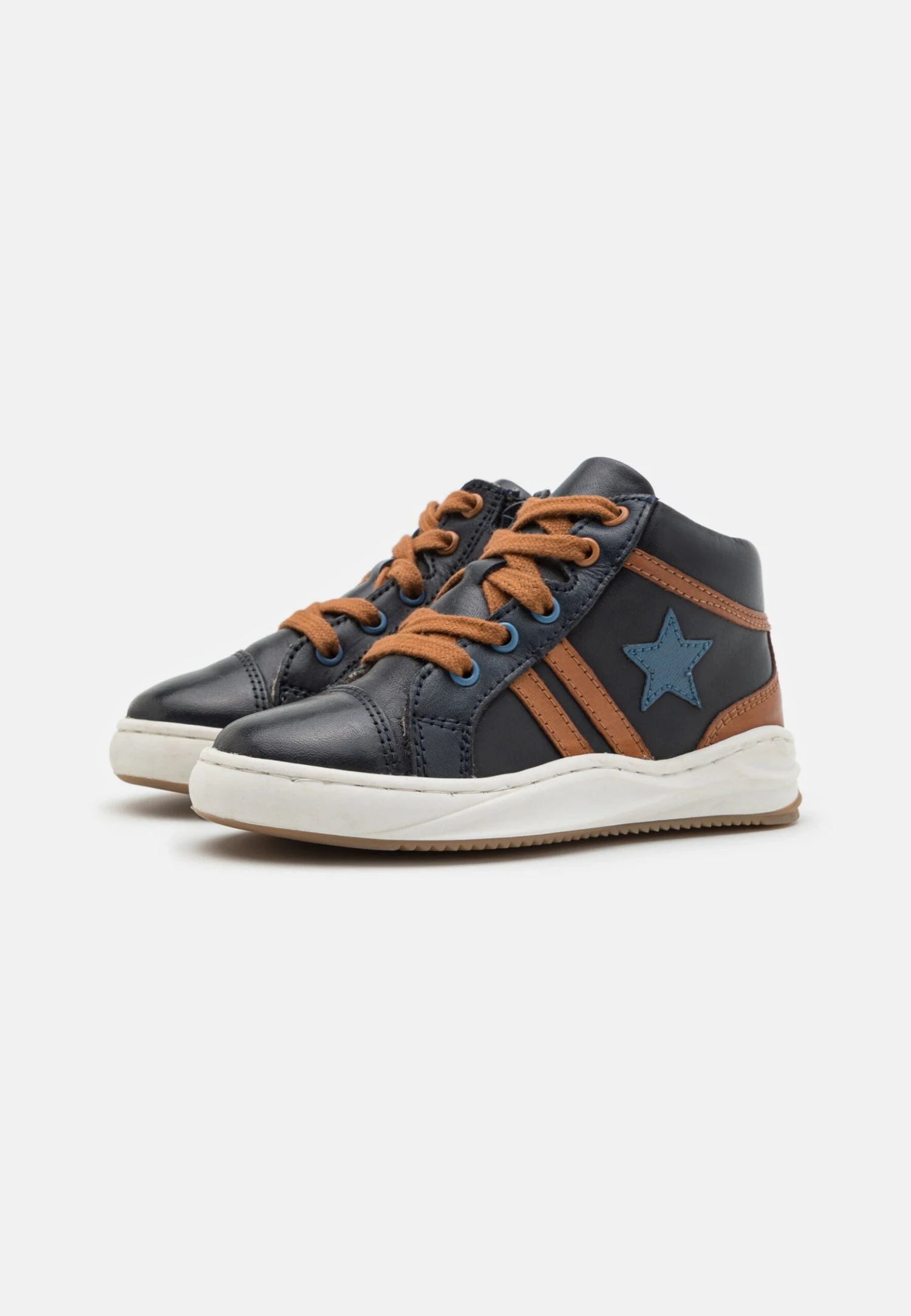 Friboo Leather - Sneakers Hoog - Dark Blue 2 Friboo Leather - Sneakers Hoog - Dark Blue - Afbeelding 2
